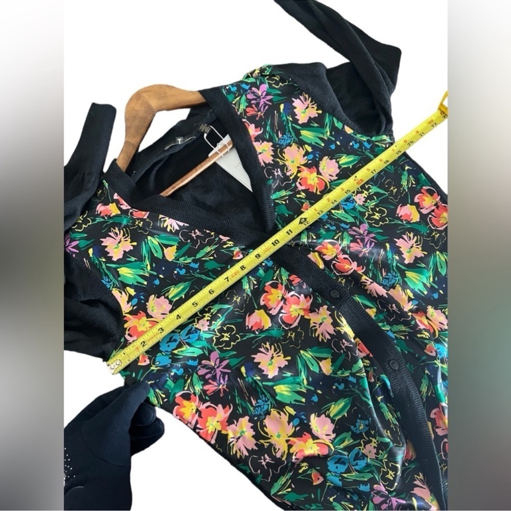 Ted Baker Tilja Longline Woven Front Cardigan - Picture 12 of 14